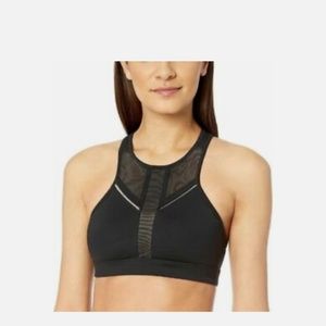 ALO YOGA WOMENS HALF MOON SPORTS BRA IN BLACK SIZE SMALL